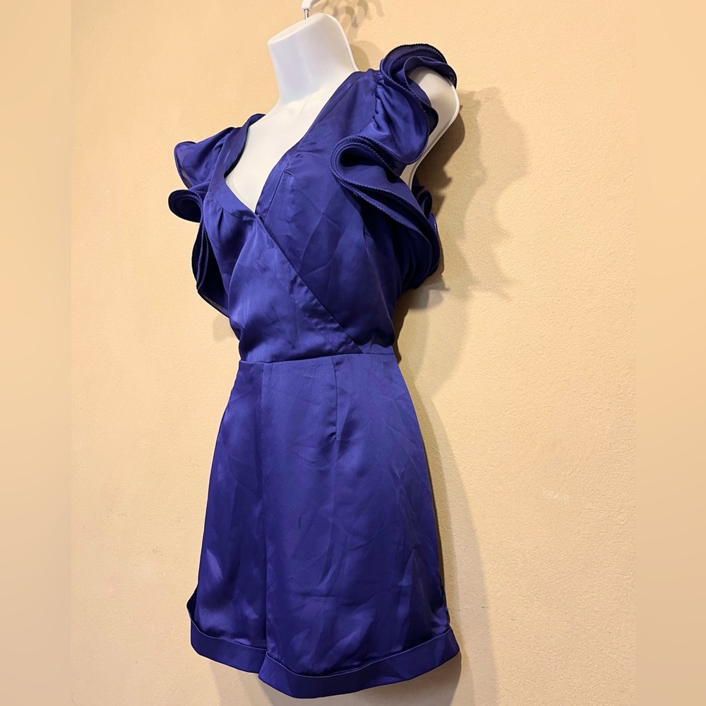 Ark & Co. Purple Ruffle Romper - Picture 2 of 7